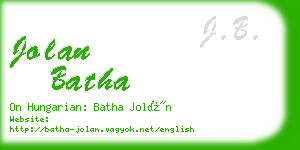 jolan batha business card